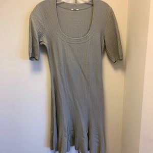 Silver/Gray Wolford Fit and Flare Dress